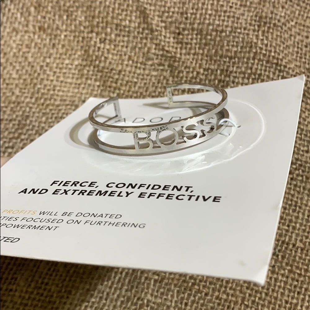 Adorina silver cuff bracelet brand new. BOSS